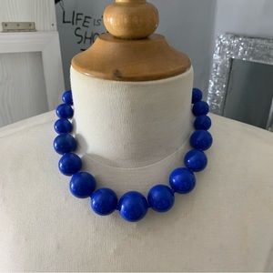 Blue beaded necklace